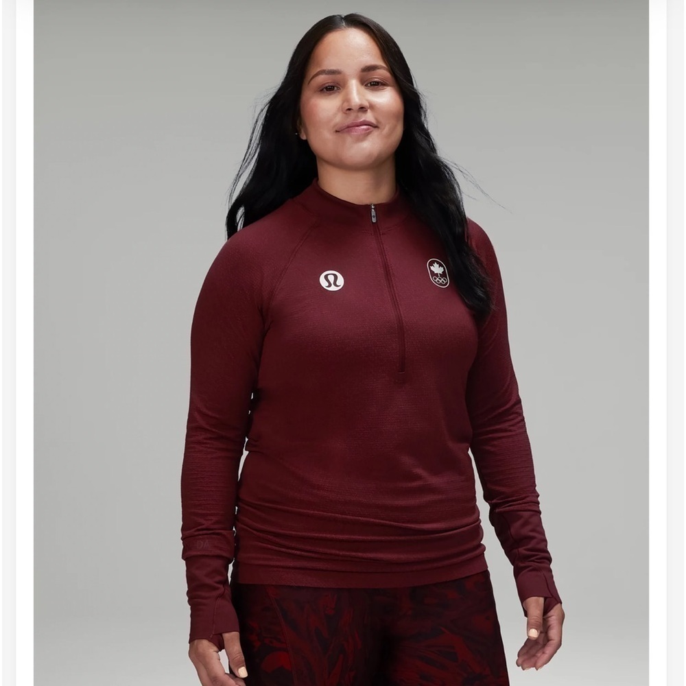 Lululemon Team Canada Swiftly Tech Half Zip 2.0 with COC logo